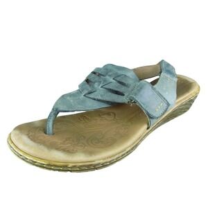 Born Women Thong Sandal Shoes Size 8 Medium Green Leather